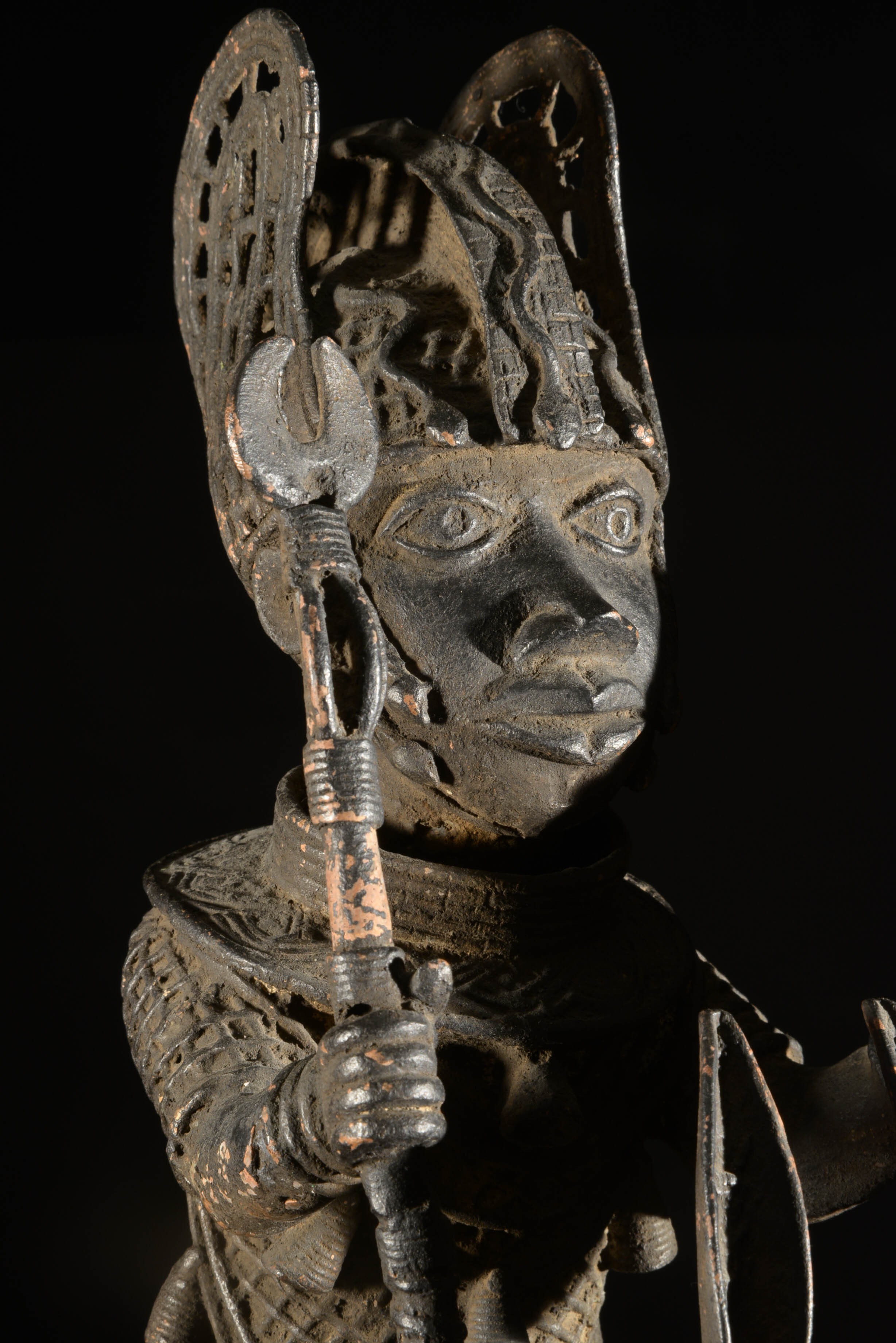 Cavalier en alliage bronzier - Nigeria - BIni Edo - Bronze cire perdue