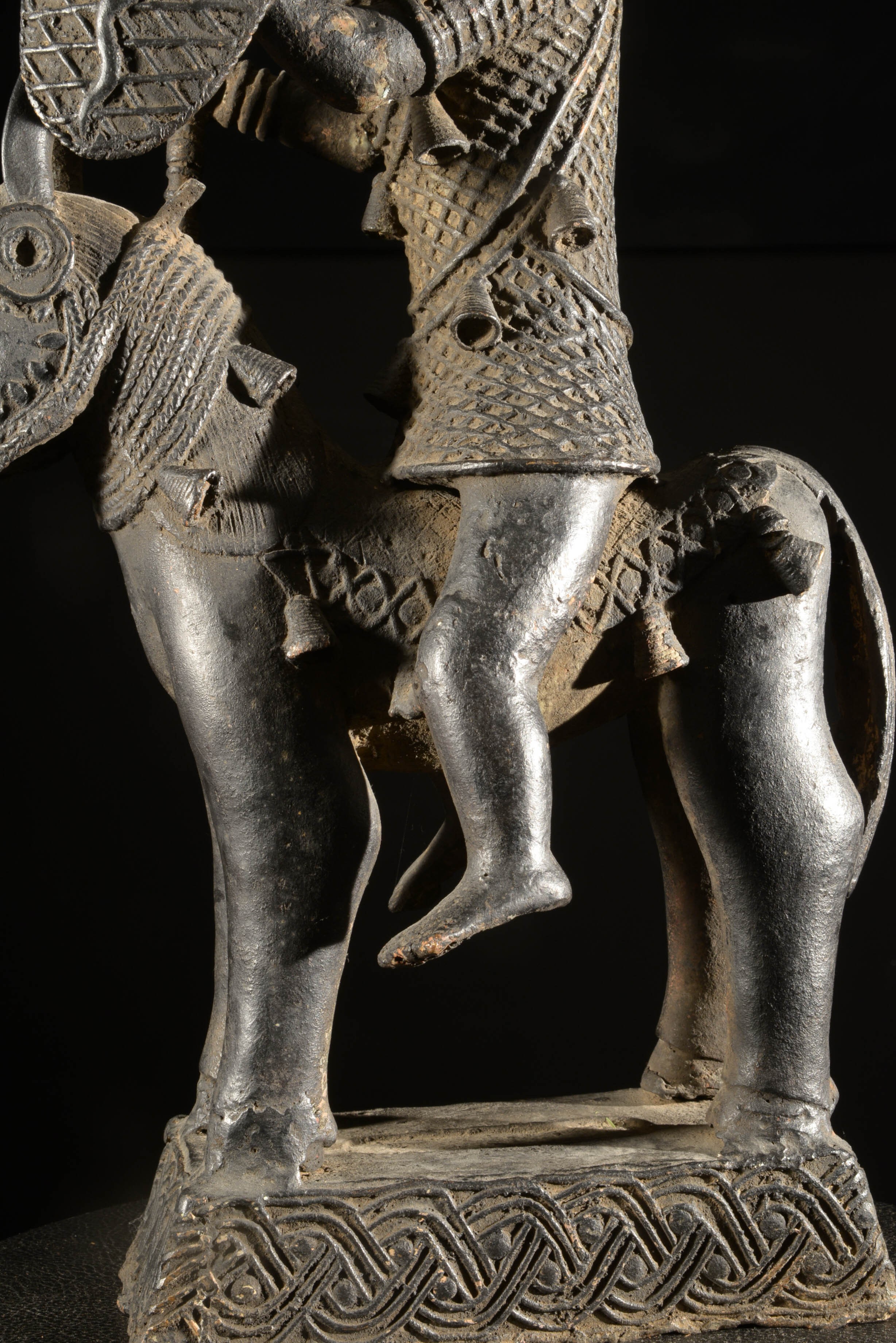 Cavalier en alliage bronzier - Nigeria - BIni Edo - Bronze cire perdue