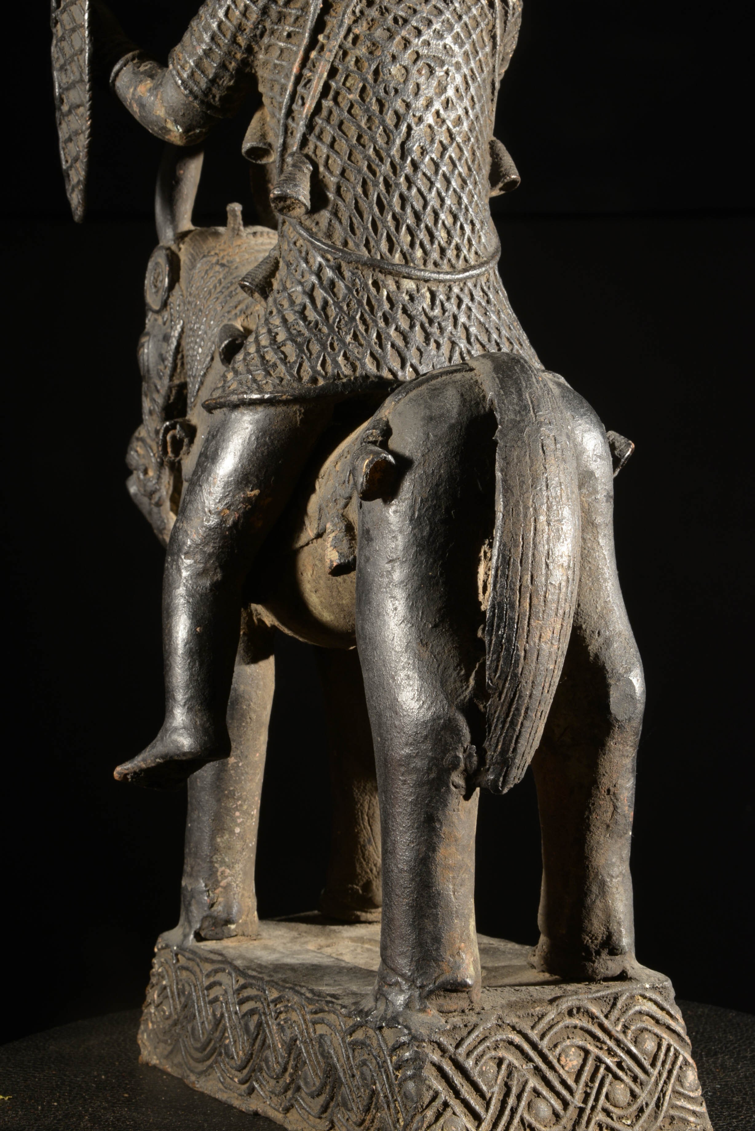Cavalier en alliage bronzier - Nigeria - BIni Edo - Bronze cire perdue