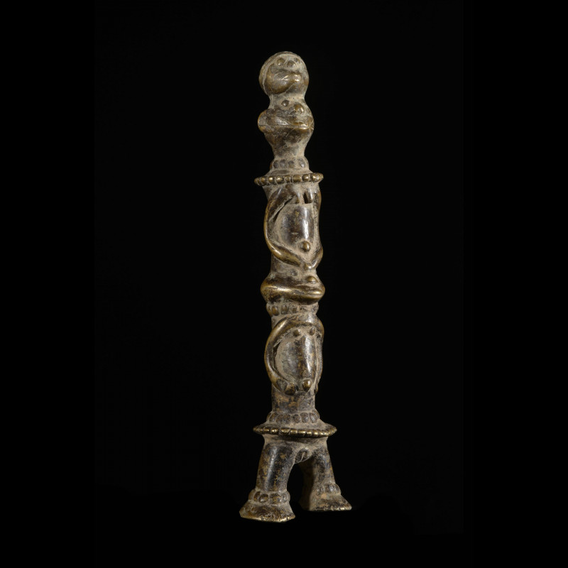 Statuette en alliage de bronze - Verre / Were - Nigeria Cameroun