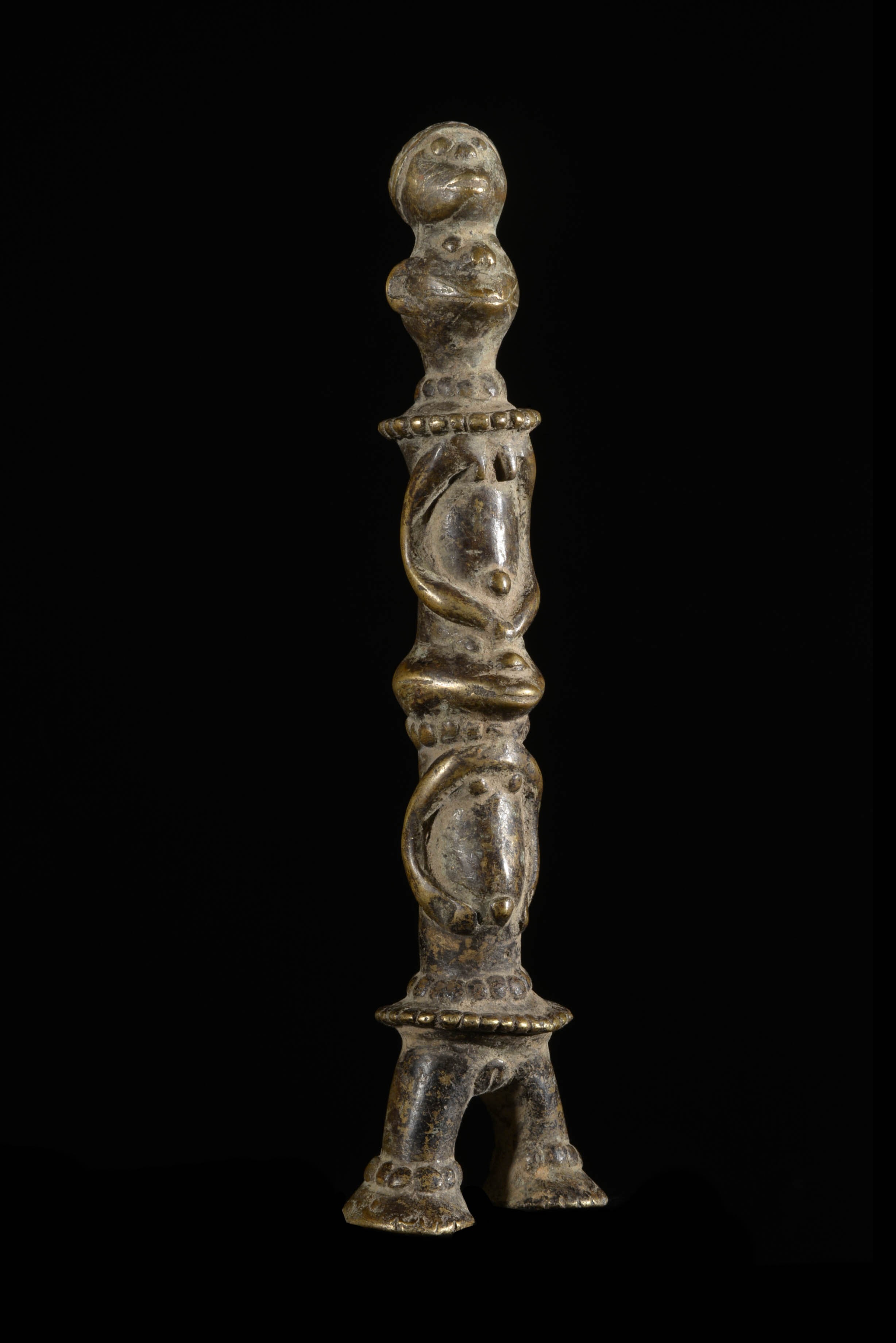 Statuette en alliage de bronze - Verre / Were - Nigeria Cameroun