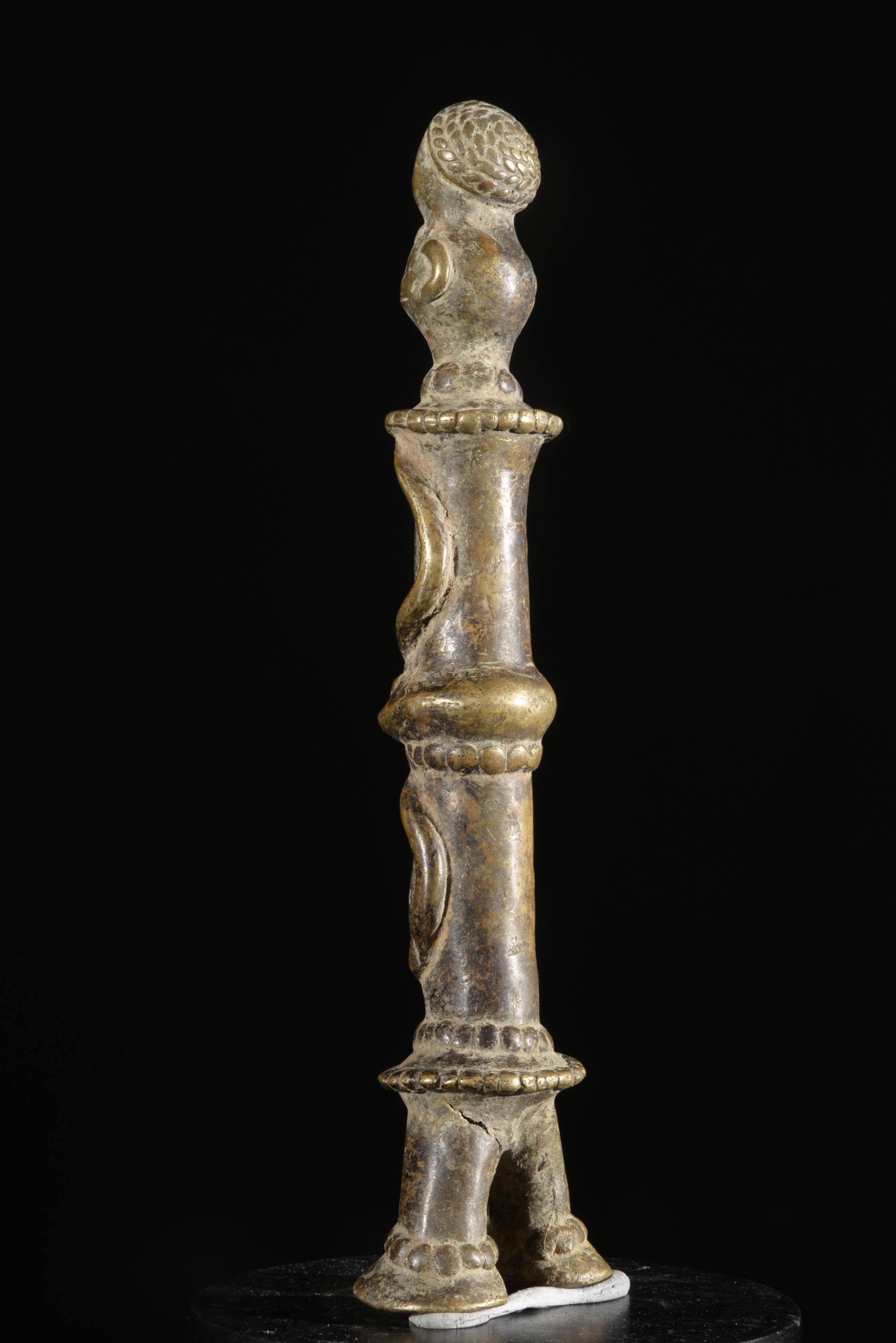 Statuette en alliage de bronze - Verre / Were - Nigeria Cameroun