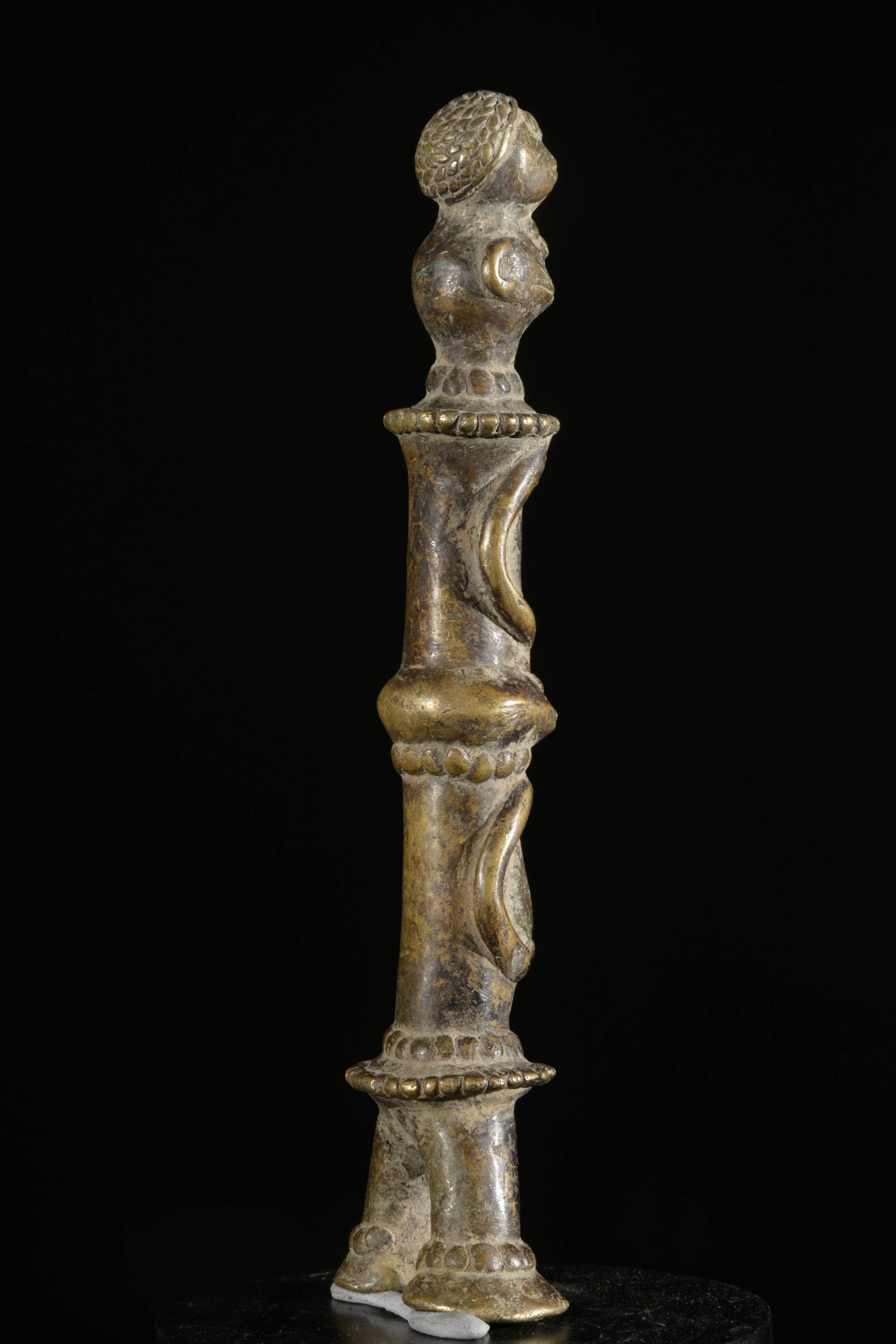 Statuette en alliage de bronze - Verre / Were - Nigeria Cameroun
