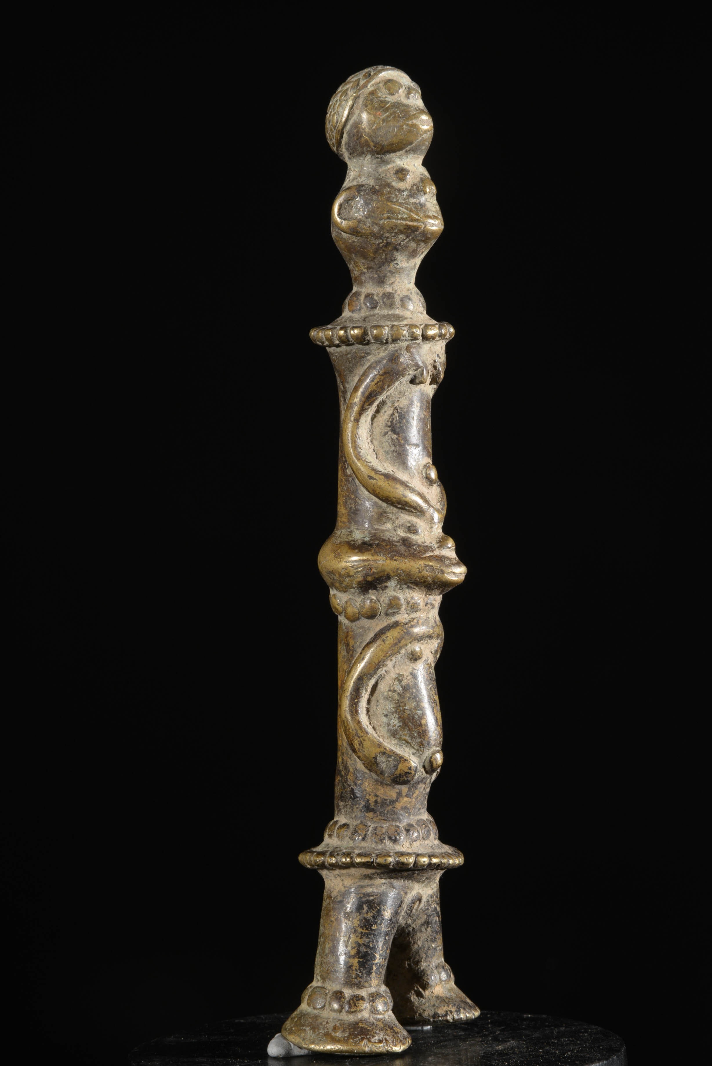 Statuette en alliage de bronze - Verre / Were - Nigeria Cameroun
