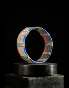 Petit Bracelet avec rivets en Bronze rouge - Akan - Ghana -