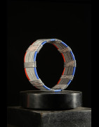 Petit Bracelet avec rivets en Bronze rouge - Akan - Ghana -