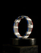 Petit Bracelet avec rivets en Bronze rouge - Akan - Ghana -