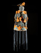 Coiffe Ade ou Adenla avec rideau de perles - Yoruba - Nigeria