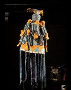 Coiffe Ade ou Adenla avec rideau de perles - Yoruba - Nigeria
