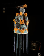 Coiffe Ade ou Adenla avec rideau de perles - Yoruba - Nigeria