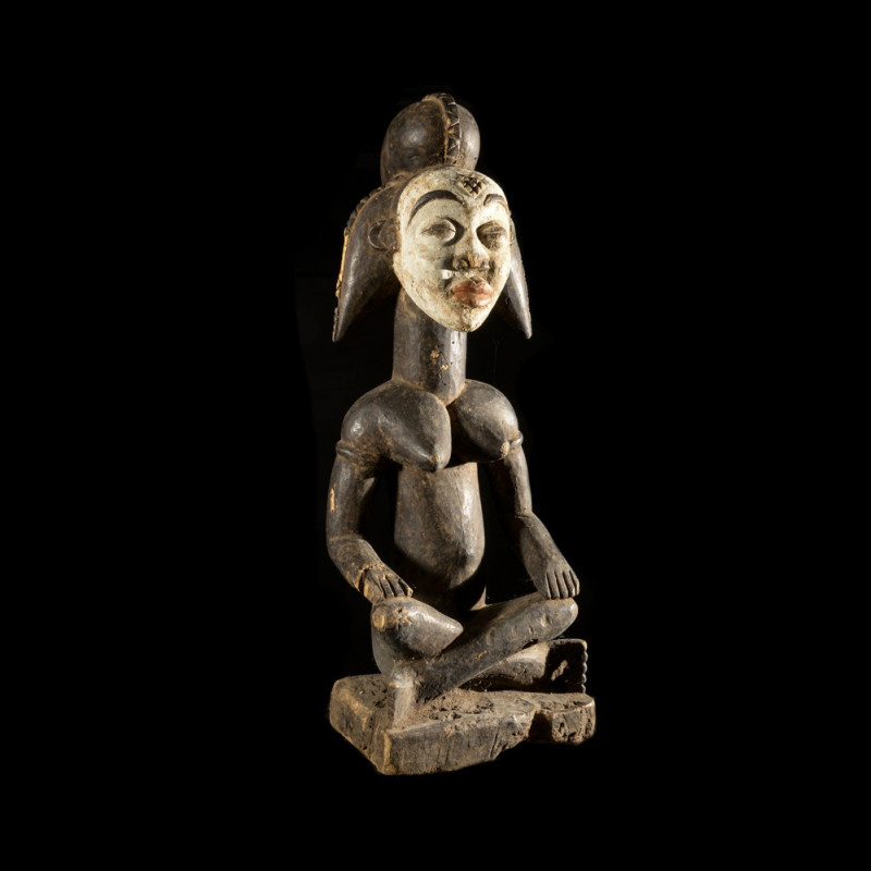 Statuette rituelle feminine - Punu / Pounou Lumbu - Gabon