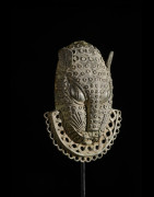 Masque de ceinture léopard en bronze - Bini - Benin Nigeria