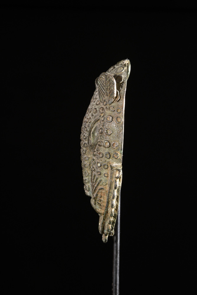 Masque de ceinture léopard en bronze - Bini - Benin Nigeria