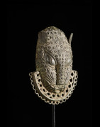 Masque de ceinture léopard en bronze - Bini - Benin Nigeria