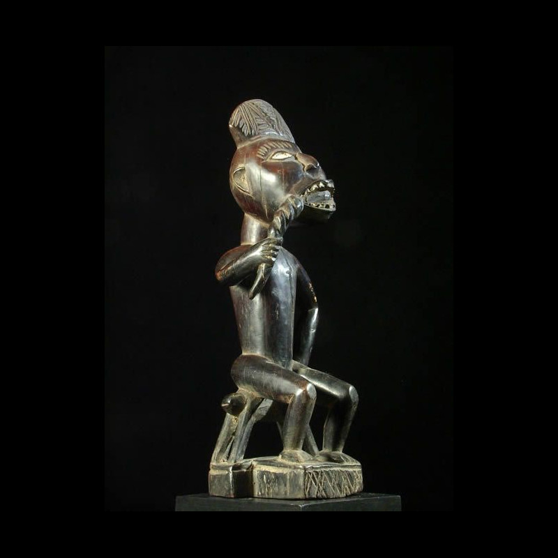 Statue ancetre et chien - Vili - Zaire - Statue africaines