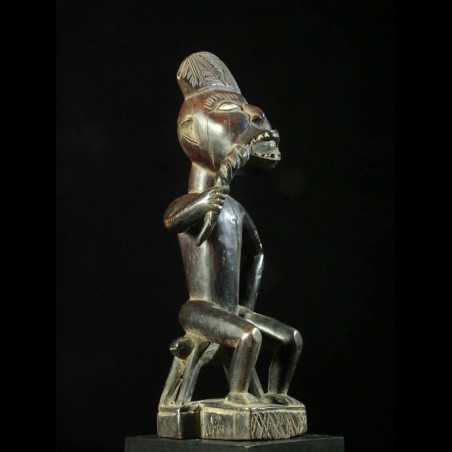 Statue ancetre et chien - Vili - Zaire - Statue africaines