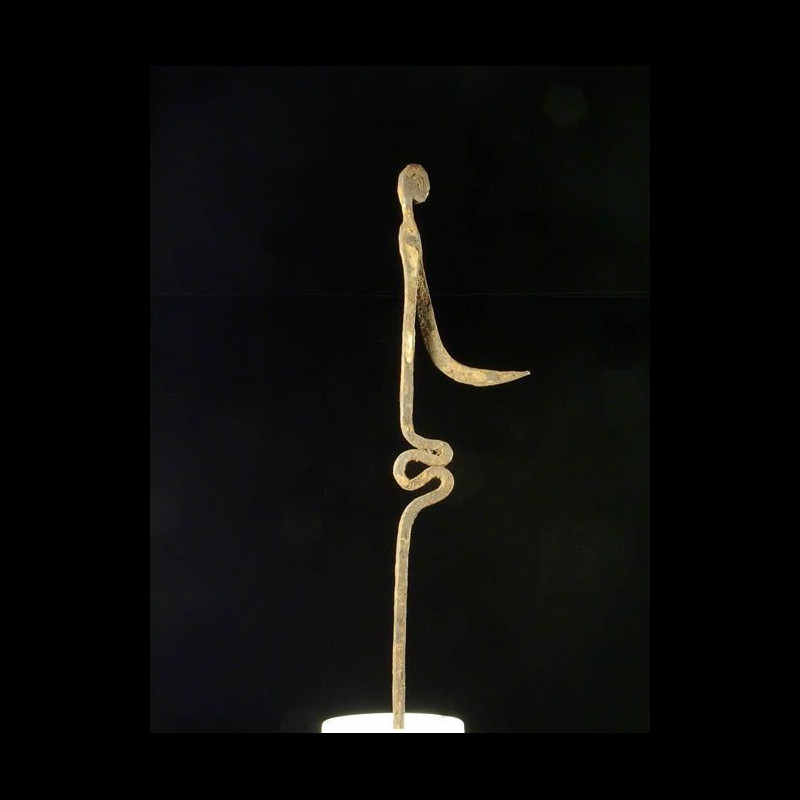 Monnaie couteau primitive en fer noir - Paduko - Centrafrique