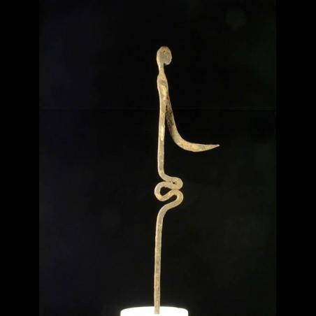Monnaie couteau primitive en fer noir - Paduko - Centrafrique