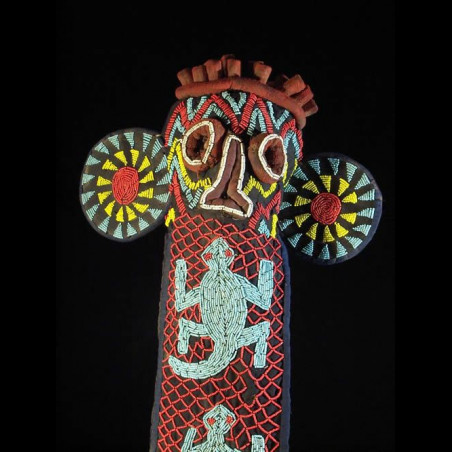 Masque elephant perle - Bamileke - Cameroun - perles afrique