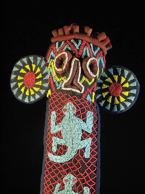 Masque elephant perle - Bamileke - Cameroun - perles afrique