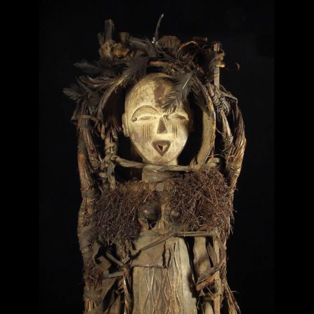 Rare Statuette accouchement - Vouvi ou Tshogho- Gabon