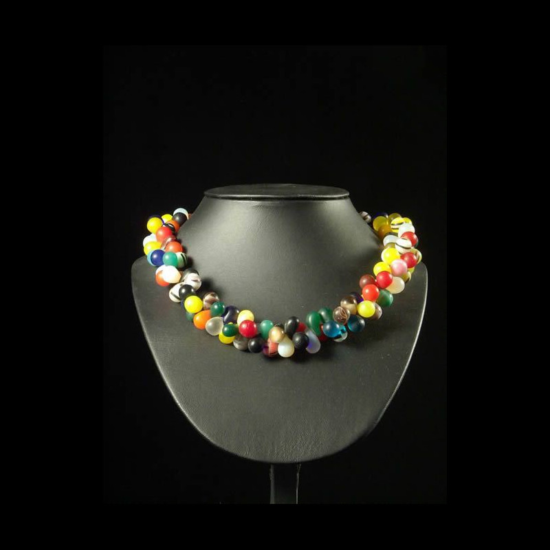 Monnaie primitive prosser perles verre - Peul / Fulani - Mali