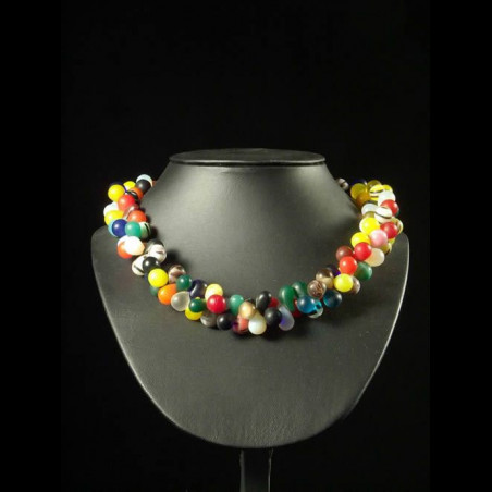 Monnaie primitive prosser perles verre - Peul / Fulani - Mali
