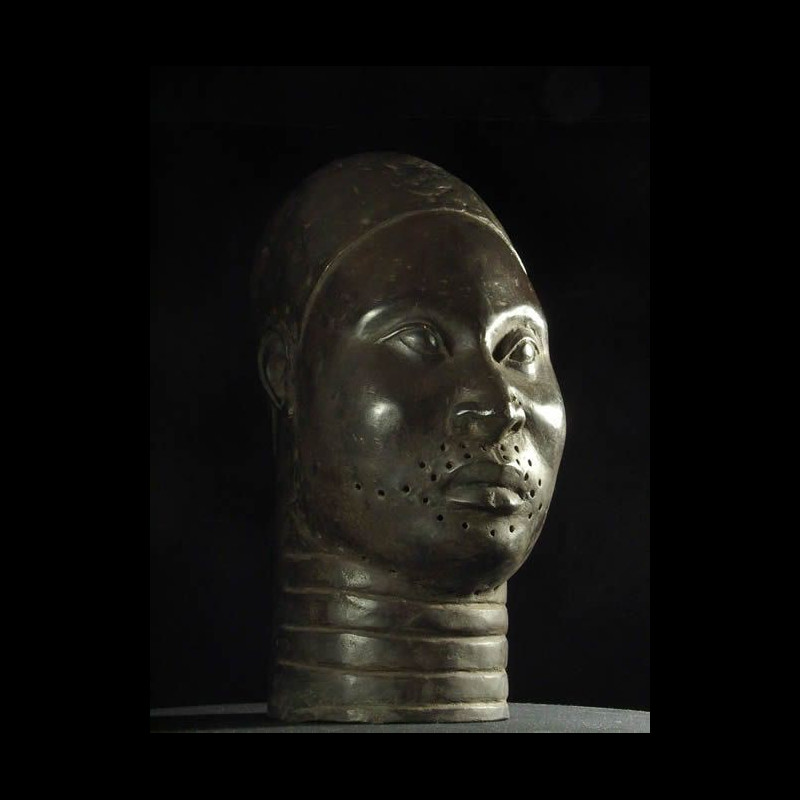 Tete Oba Bronze Ife - Bini Edo - Benin - Bronzes Africains