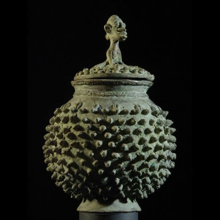Pot a onguents magiques en bronze - Dogon - Mali - Bronzes