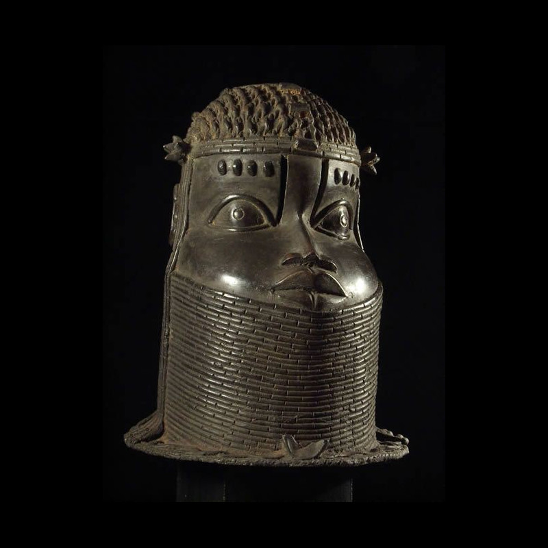 Tete commemorative Oba Bronze Ife - Bini Edo - Benin