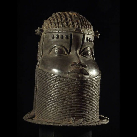 Tete commemorative Oba Bronze Ife - Bini Edo - Benin