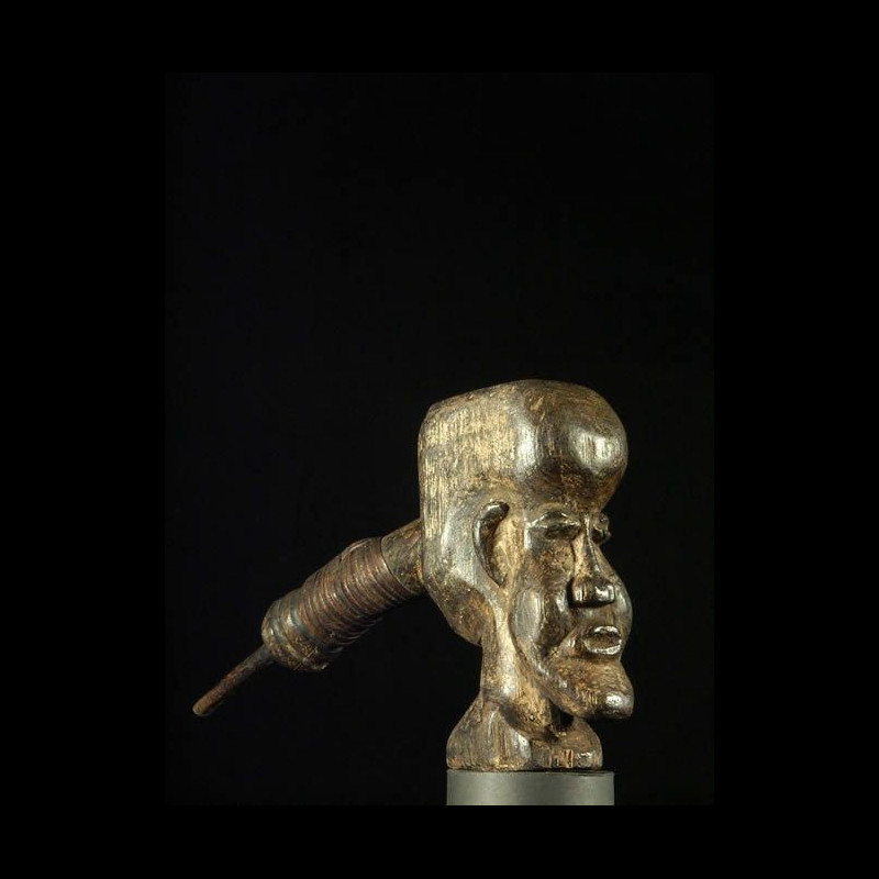 Pipe a tabac bois - Suku - RDC Zaire - Objets usuels