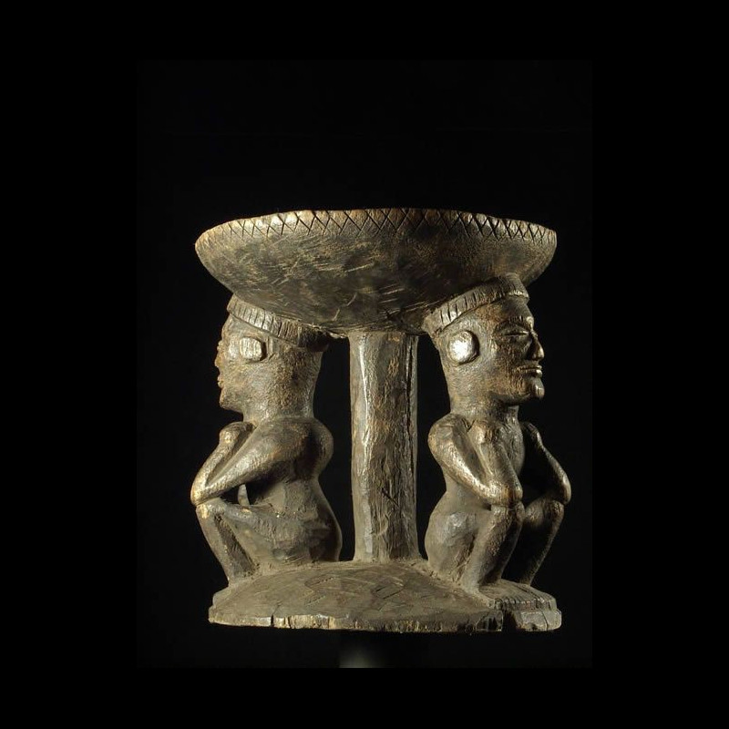 Tabouret Janiforme - Chokwe - Angola - Sieges Africains