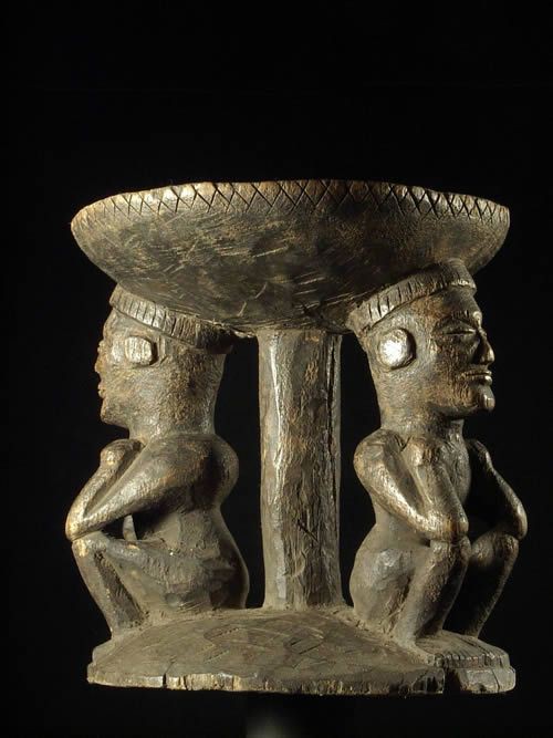Tabouret Janiforme - Chokwe - Angola - Sieges Africains