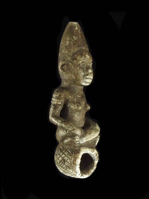 Pipe a tabac en pierre - Kongo - RDC Zaire - Objets usuels