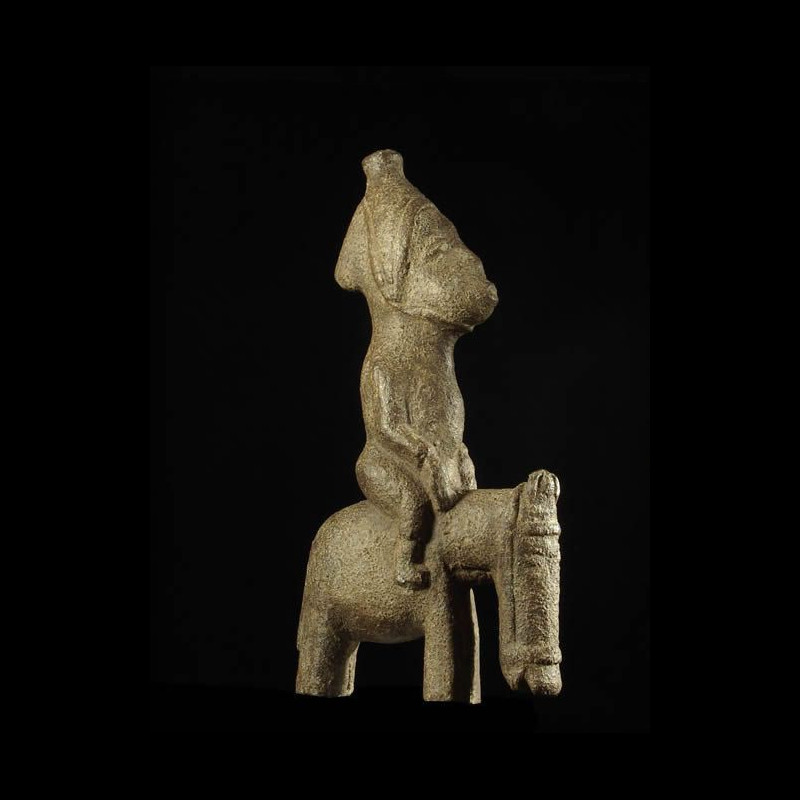 Cavalier et son cheval en pierre - Gurunsi / Nunuma - Burkina