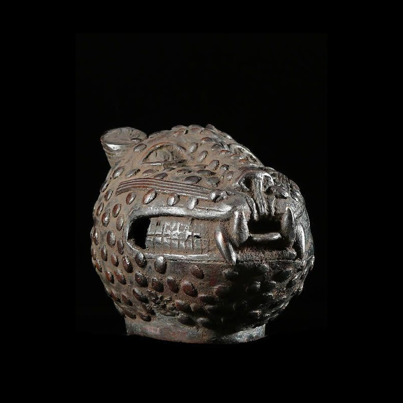 Leopard Royal Tete - Bini Edo - Nigeria - Bronzes Africains