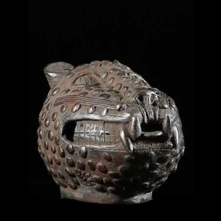 Leopard Royal Tete - Bini Edo - Nigeria - Bronzes Africains