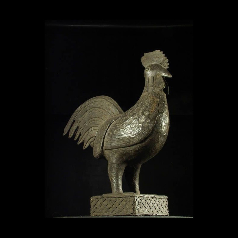Coq en bronze Okpa - Bini Edo - Nigeria - Bronzes du Benin