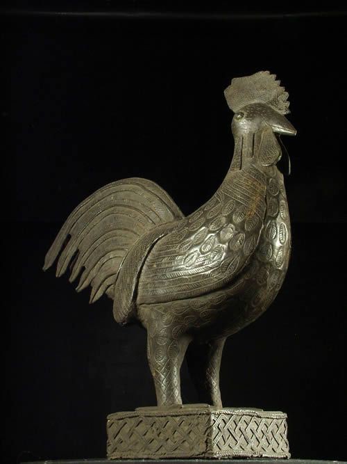 Coq en bronze Okpa - Bini Edo - Nigeria - Bronzes du Benin