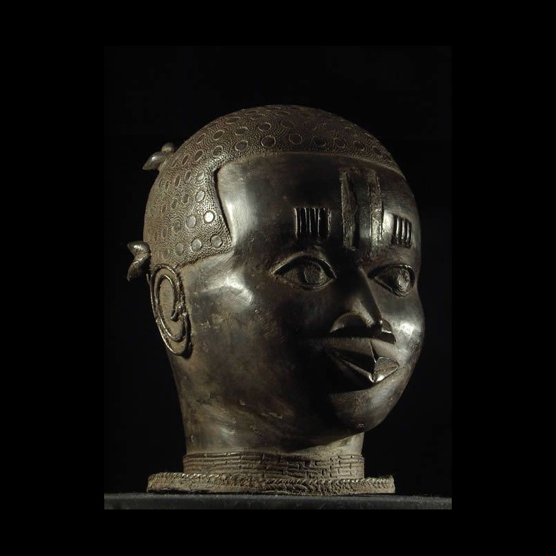 Tete commemorative Oba Bronze Ife - Bini Edo - Benin
