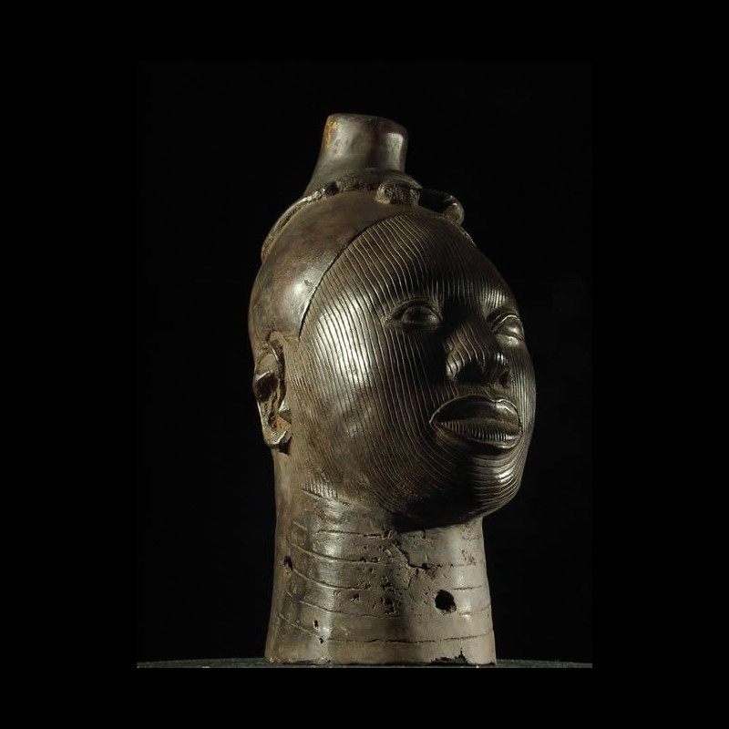 Tete commemorative Oba Bronze Ife - Bini Edo - Benin