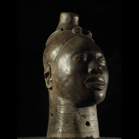 Tete commemorative Oba Bronze Ife - Bini Edo - Benin