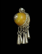 Pendentif Ambre et Metal - Amhara - Ethiopie - Colliers ethnique