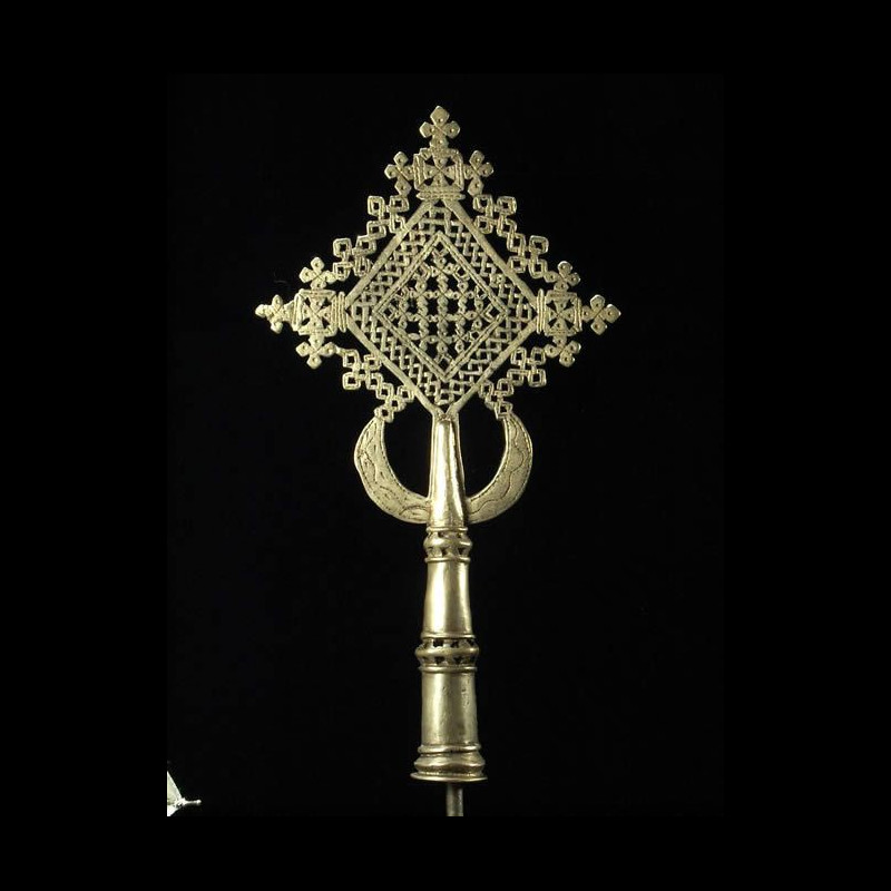 Croix processionnelle Copte Maskal sans socle - Oromo / Amhara