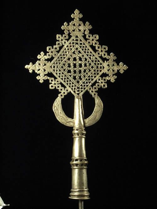 Croix processionnelle Copte Maskal sans socle - Oromo / Amhara