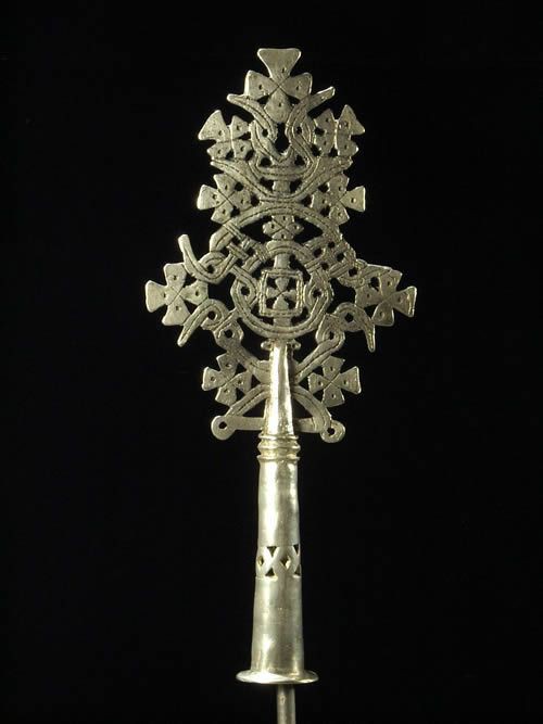 Croix processionnelle Copte Maskal sans socle - Oromo / Amhara