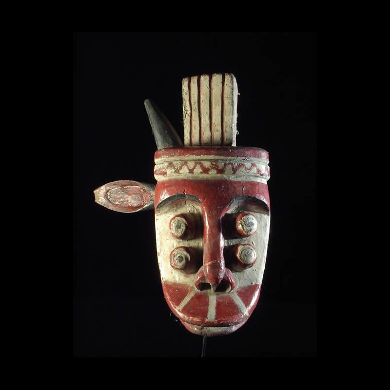 Masque cimier de guerre ancien - Ethnie Grebo - Liberia