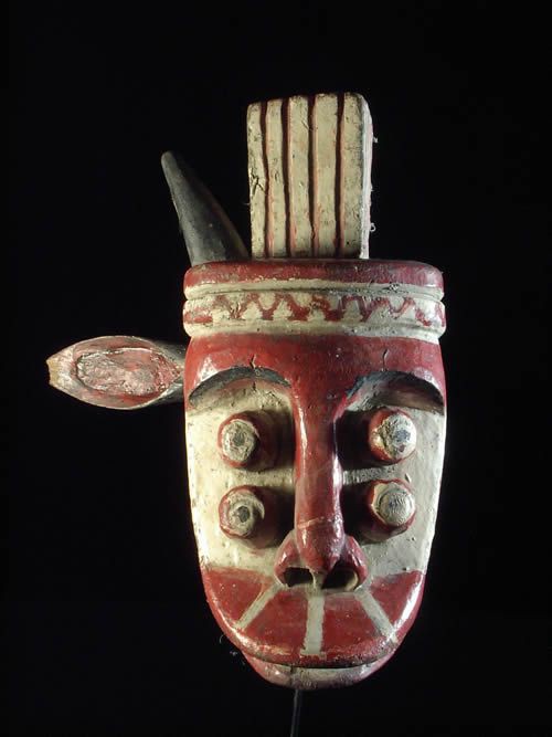 Masque cimier de guerre ancien - Ethnie Grebo - Liberia
