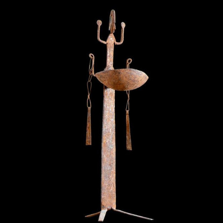 Lampe a huile - Ethnie Dogon - Mali - Fer noir africain